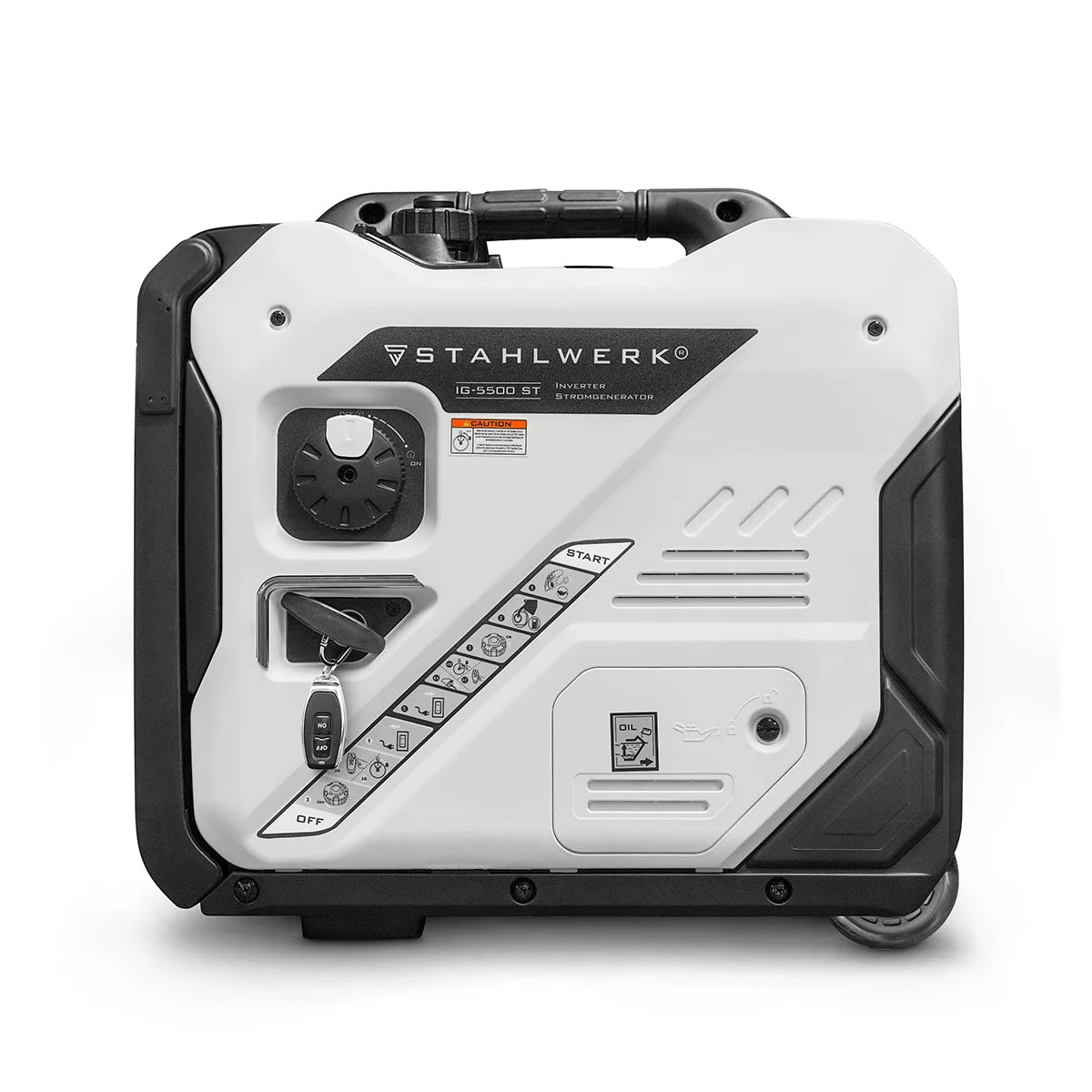 STAHLWERK IG-5500 ST Benzin Generator 5,5 kW | 7,48 PS | Inverter Stromgenerator | Stromerzeuger | Notstromaggregat mit Fernbedienung & E-Starter, verbrauchseffizient und wartungsarm