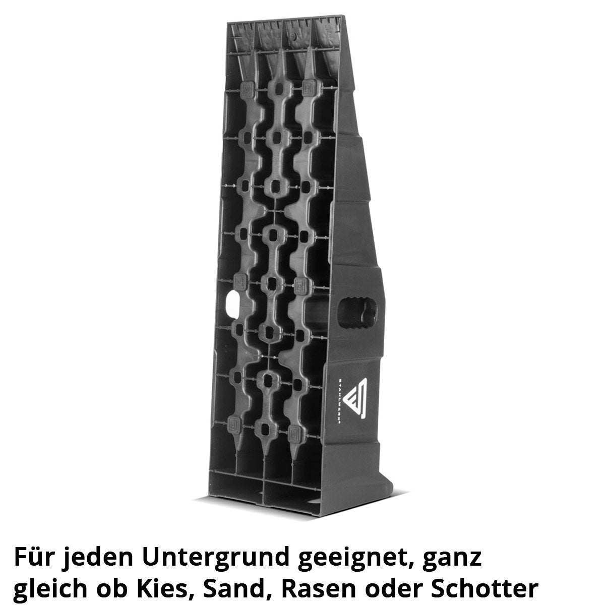 Cale de marche STAHLWERK GT-15 ST lot de 2 avec capacité de charge de 6 t 905 x 330 x 215 mm cale de rampe | Cale de roue | Rampe d'accès | Rampe | Cale de compensation pour camping-cars, caravanes, caravanes ou remorques