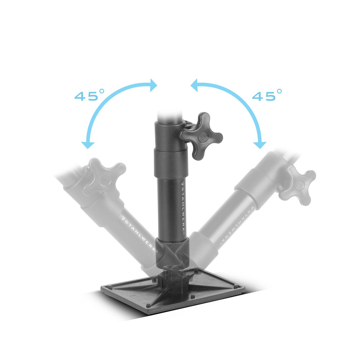 Barra de soporte telescópico Stahlwerk 2 Conjunto 110-290 cm con 43 kg de capacidad de montaje de capacidad de carga | Baustützen | Soporte telescópico | Tensor de la puerta | Soporte de techo | Soporte de tensión | Soporte de una mano | Rápido