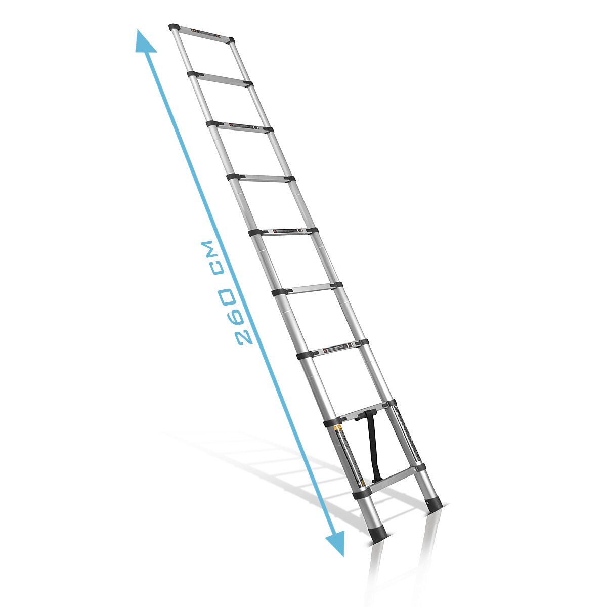 Stahlwerk Telescopic manager TL-260 ST with 150 kg load capacity and 2.60 m maximum length, pull-out aluminum conductor | Gesture manager | Sprout leaders with non-slip sprouts including a 7-year manufacturer's guarantee