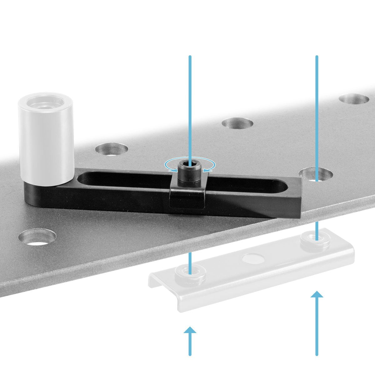 STORIA Variabile di acciaio con magnete del gruppo - soluzione di fissaggio universale / aiuti di fissaggio per tabelle di saldatura con sistema perforato D22