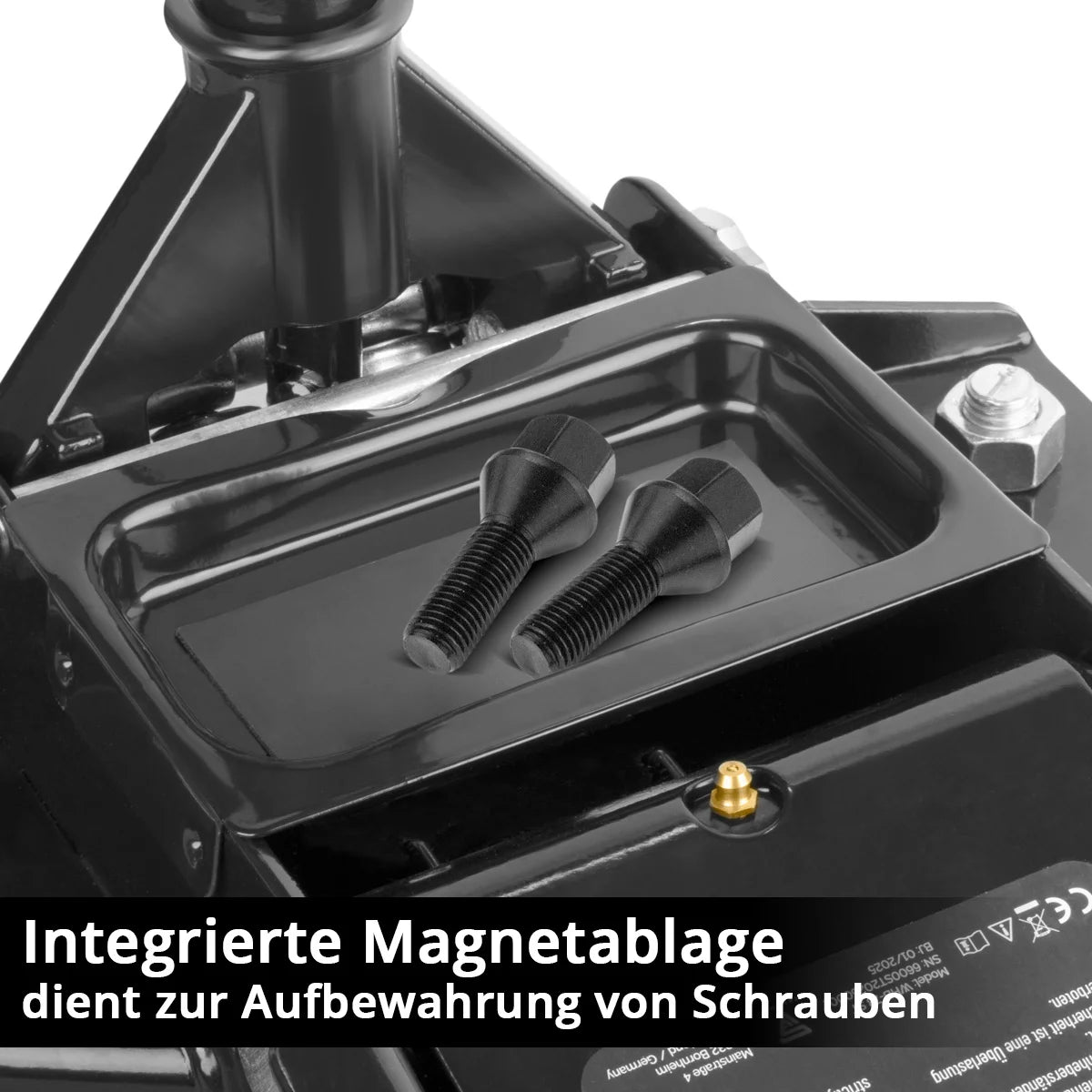 STAHLWERK Wagenheber WHB-73 ST mit 3 t Tragkraft, gummierte Silent-Rollen, Doppelhubkolben und 73-500 mm Hubbereich | Extra flacher Rangierwagenheber | Hydraulik-Wagenheber | Schwarzer Autoheber