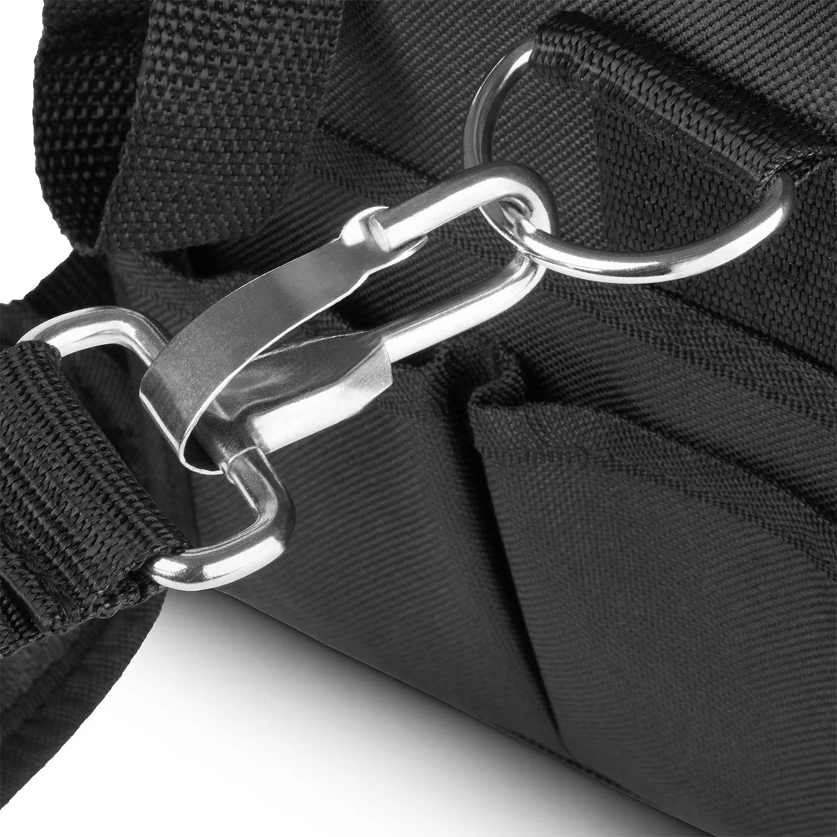STAHLWERK tool bag with 14 outside pockets | 2 inner compartments | Heavy Duty Electrician Bag | Portable mounting bag with reinforced frame | Aluminum carrying handle and strap | Durable polyester