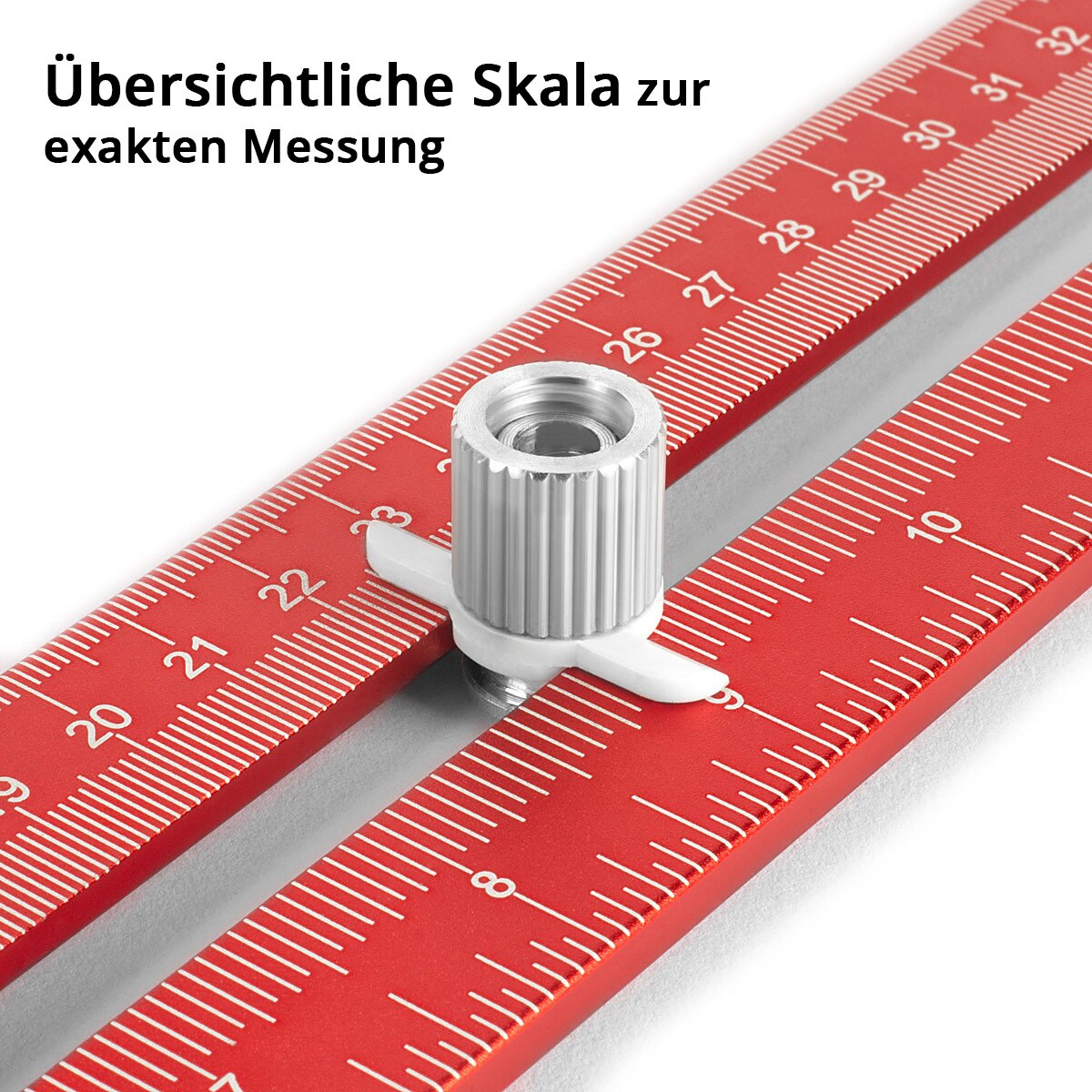 Steelworks Winkel Anireißlineal made of aluminum with attack and marking pen Marking teaching | Anrißdöchre | Marking lineal | Presentation to tear, mark and draw