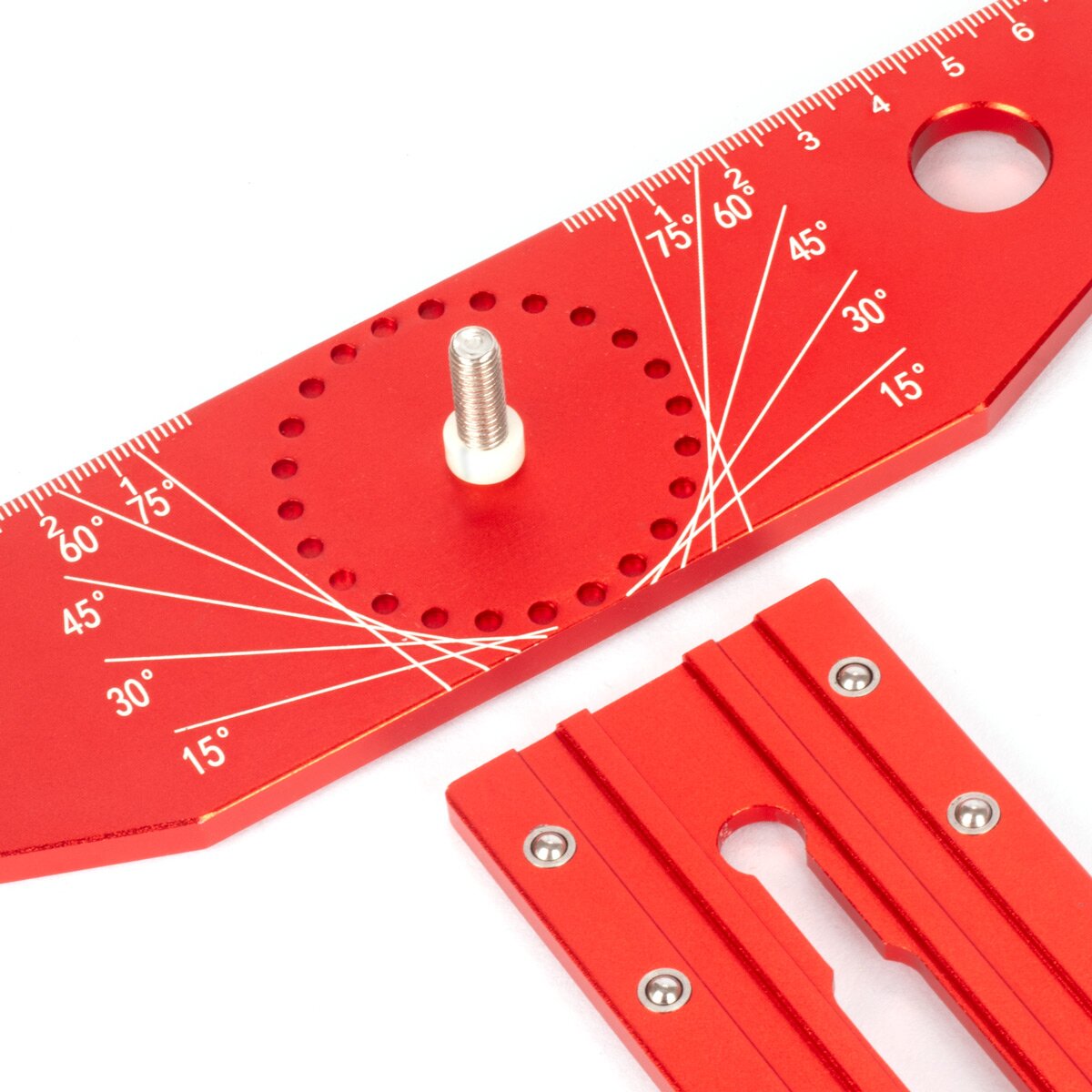 Steelworks Winkel Anireißlineal made of aluminum with attack and marking pen Marking teaching | Anrißdöchre | Marking lineal | Presentation to tear, mark and draw