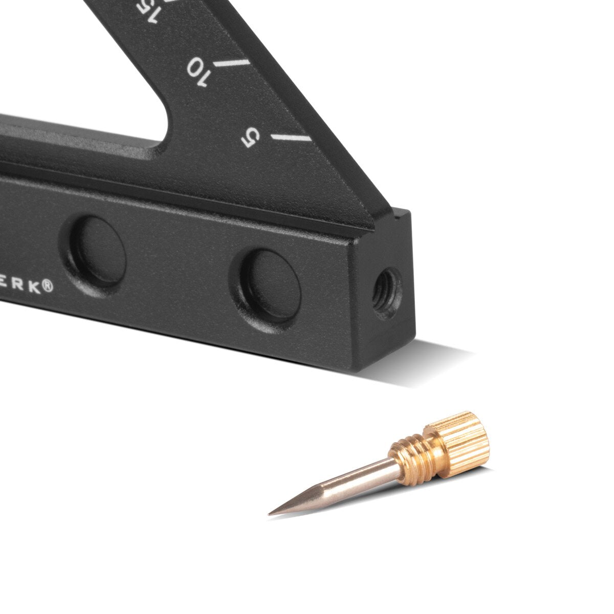 Triangle de winkeld Steelworks avec arrêt et marquage d'aiguille métrique angle d'aluminium-angelline | Triangle d'angle Matt | Zimmermannswinkel pour la mesure précise, déchirée, marque et dessiner