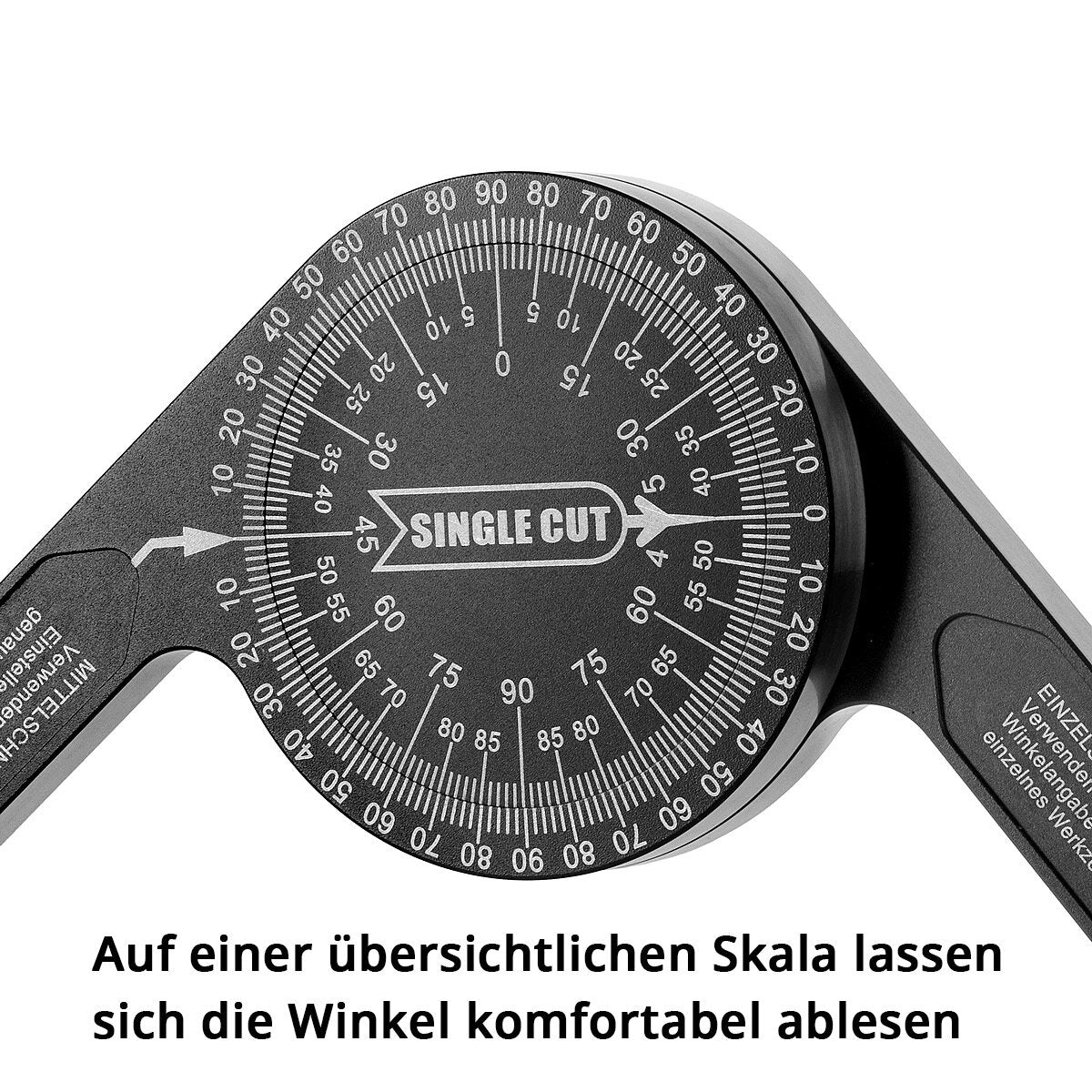 Steel mechanism vertebral knife 360 ​​° degrees aluminum miter cure knife | Angle measuring device | Face | Winkellineal | Goniometer | Measurement tool for precise miter cuts