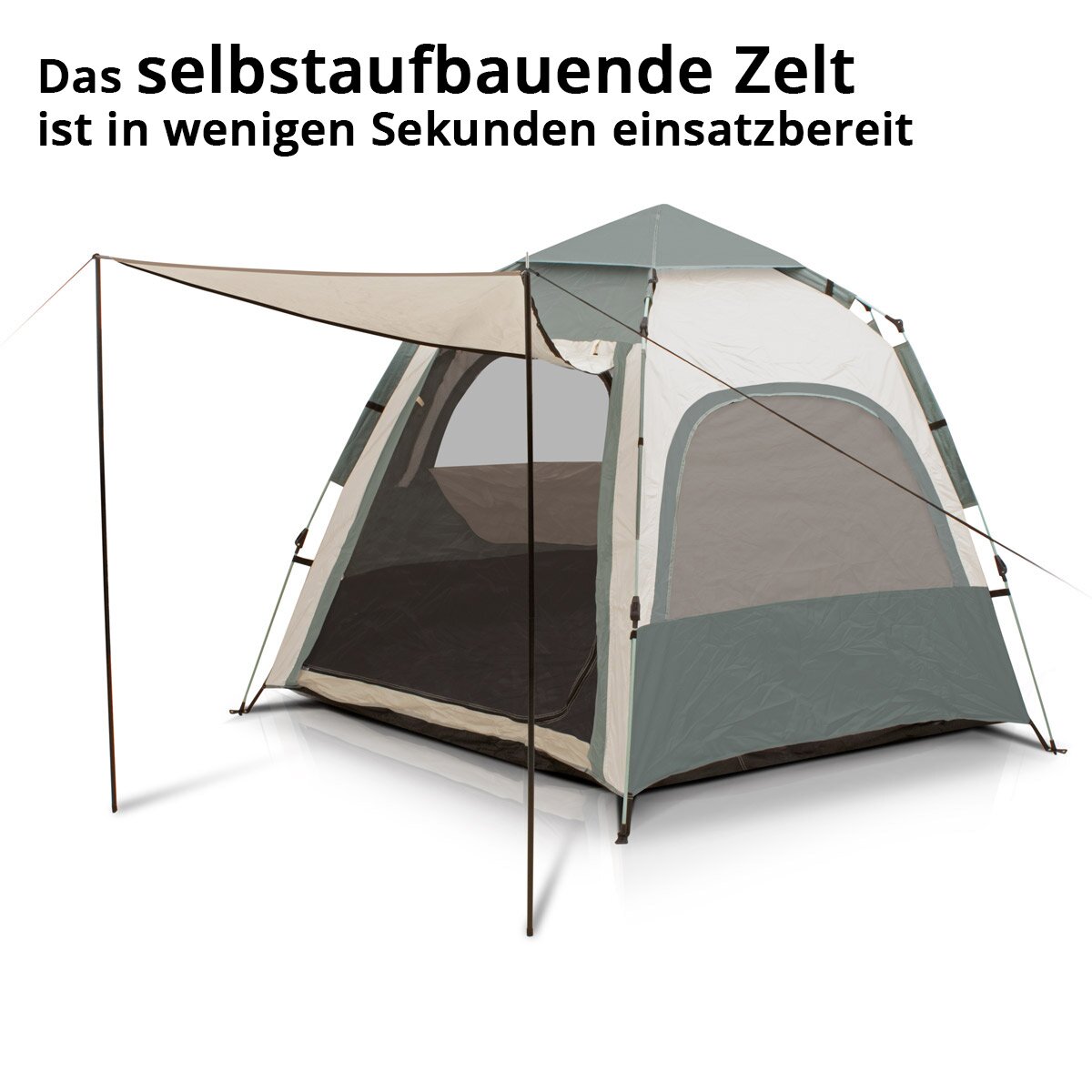 Tienda de campamento Steelworks Z-273 ST 273 x 273 CM Tienda emergente auto-construcción | Carpa wurf | Igluzelt | Carpa plegable | Carpa domo | Carpa de trekking | Tienda para 3-4 personas, incluida la bolsa de transporte