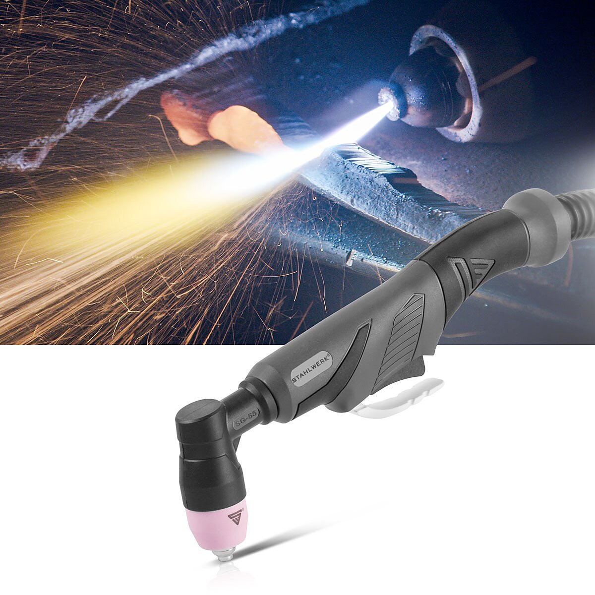 STAHLWERK شعلة قطع بلازما AG-60 / SG-55 حزمة خرطوم 5 متر حتى 70 أمبير / قاطع بلازما