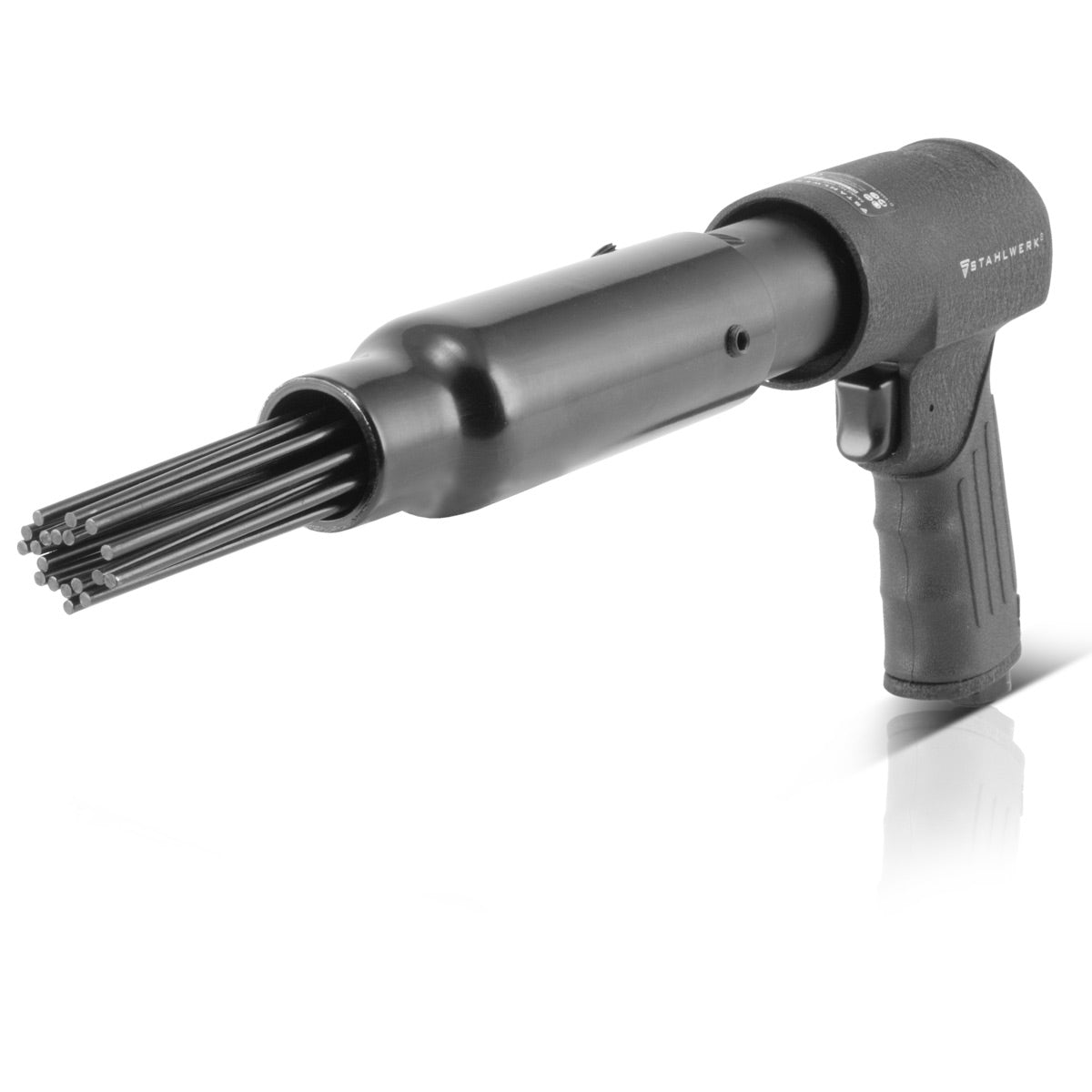 STAHLWERK DNE-400 ST professioneller Druckluft-Nadelentroster mit einem Trommelhub von 14 mm und 4.000 Schlägen pro Minute für Werkstatt und Industrie