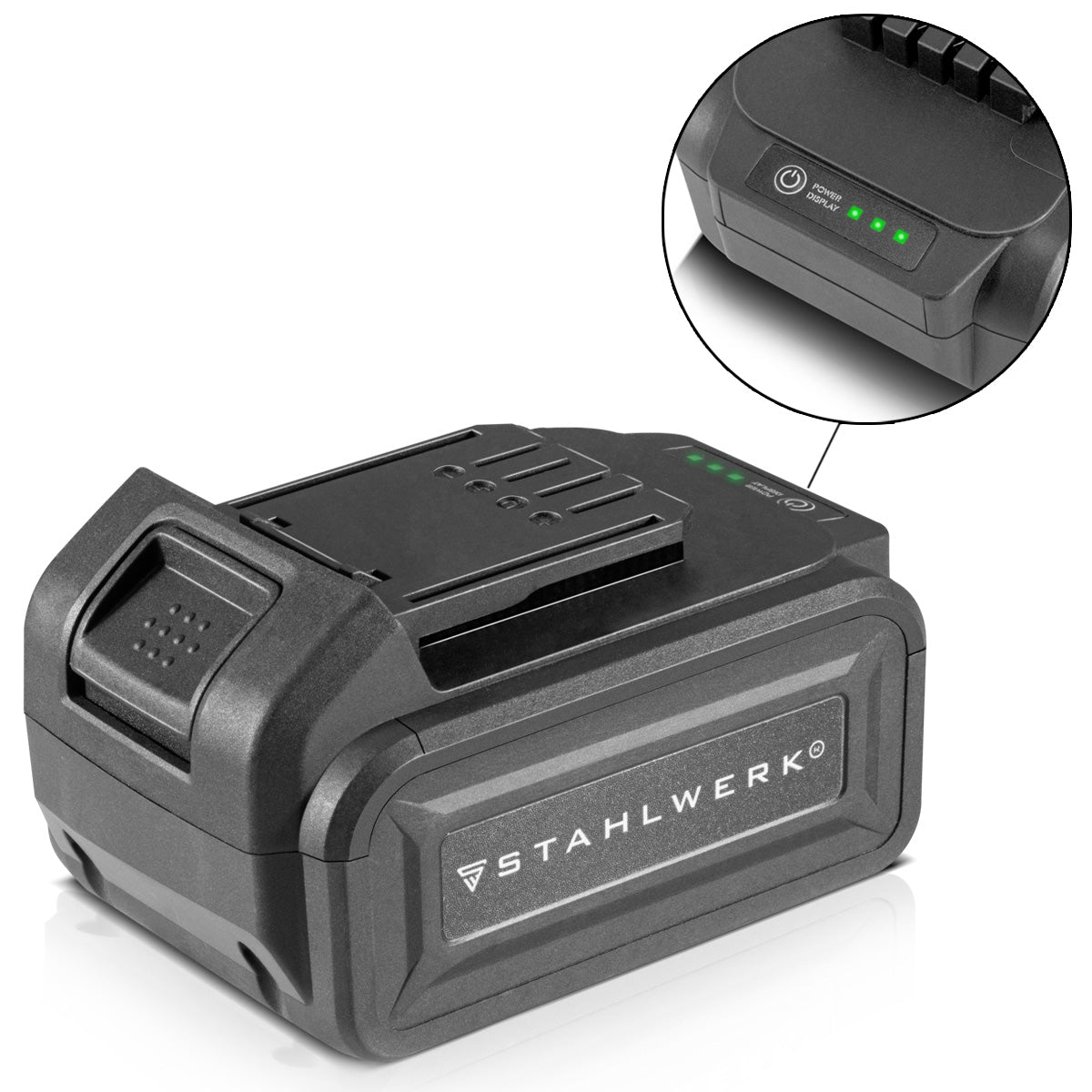 STAHLWERK 20 V Akku 4Ah Li-Ion Ersatzakku passend für Werkzeuge Akkuschrauber Akkubohrer Akkuwinkelschleifer Kapazität 4000 mAh