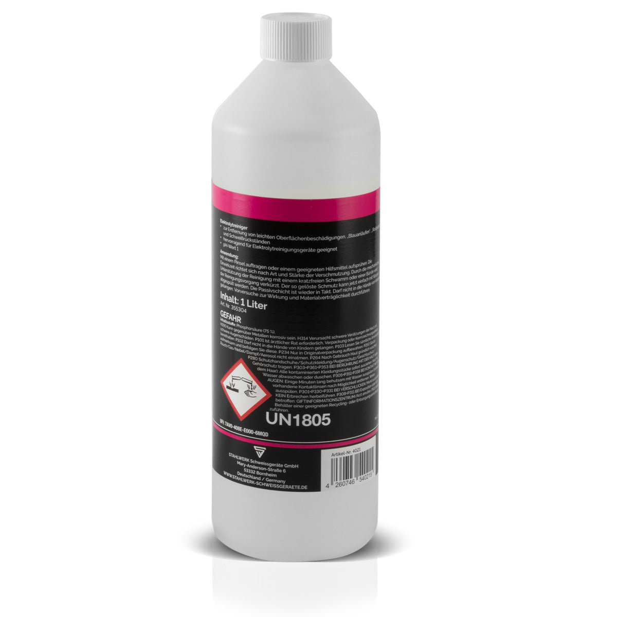 Steelworks electrolyte cleaner for welding seam cleaning devices