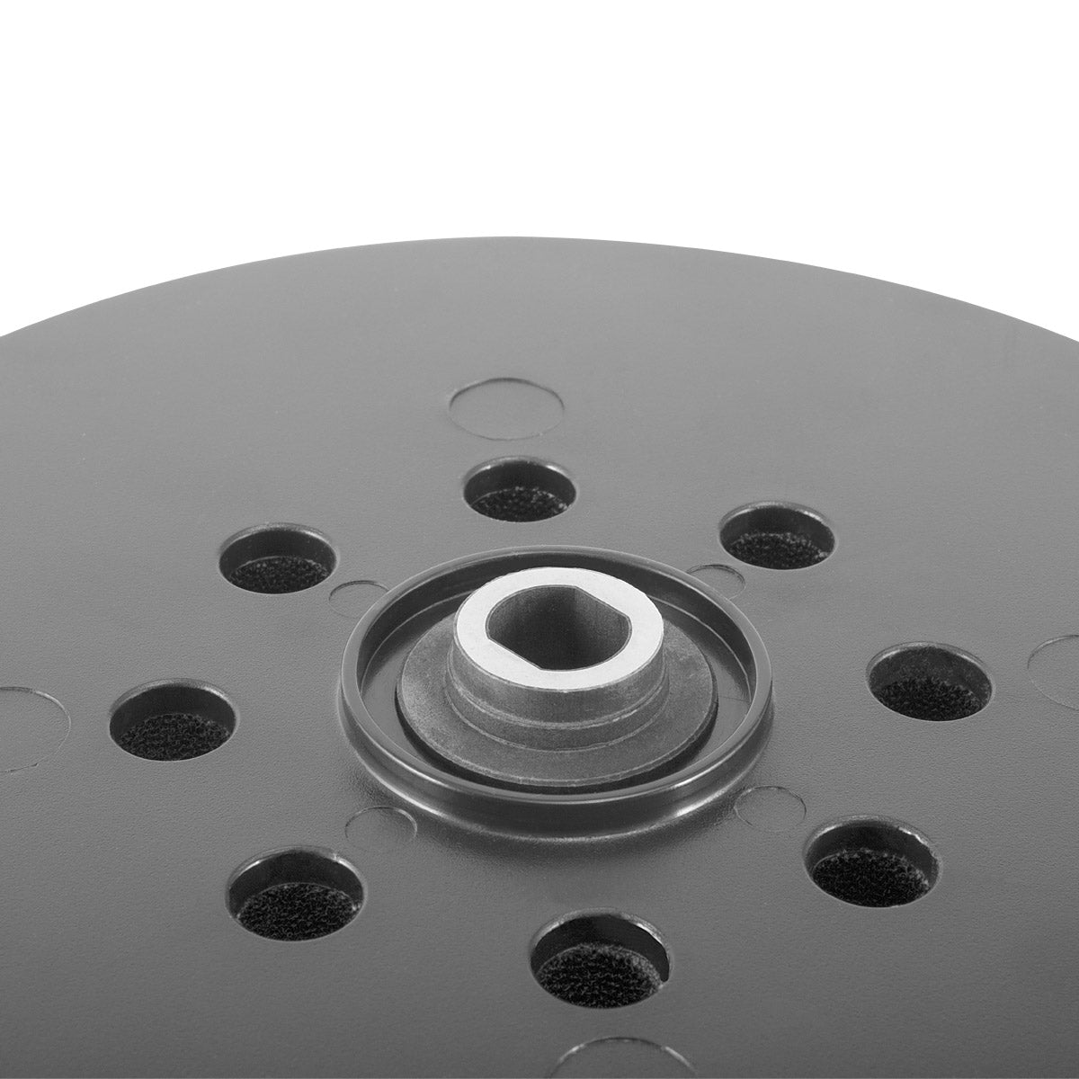 Steelworks Plate de broyage à haute performance universelle / roue de broyage 225 mm, version perforée avec système velcro et enregistrement M6 pour les perles de cloisons sèches