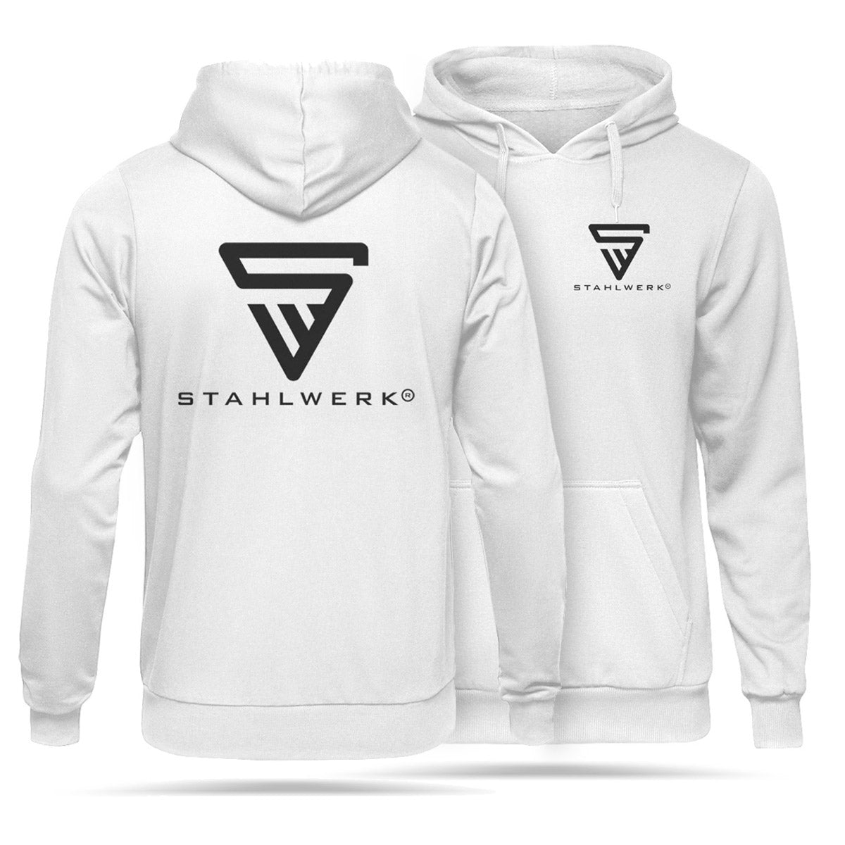 Sweat à capuche en acier / hood pulli blanc taille xxl