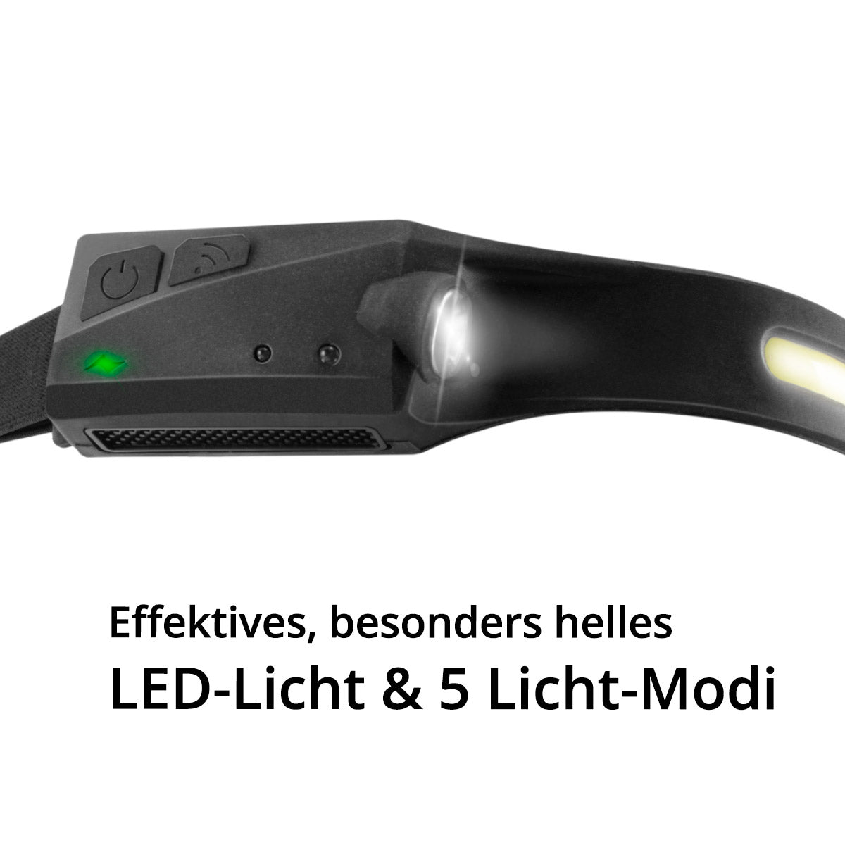 Lampada LED in acciaio ALS-350 ST POTENTE LUCE DI TESTA / LAVOGNO DI LAVORO / FROFERA CON BATTERE INGETRATA, COLLEGAMENTO USB-C, 5 modalità di luce e sensore