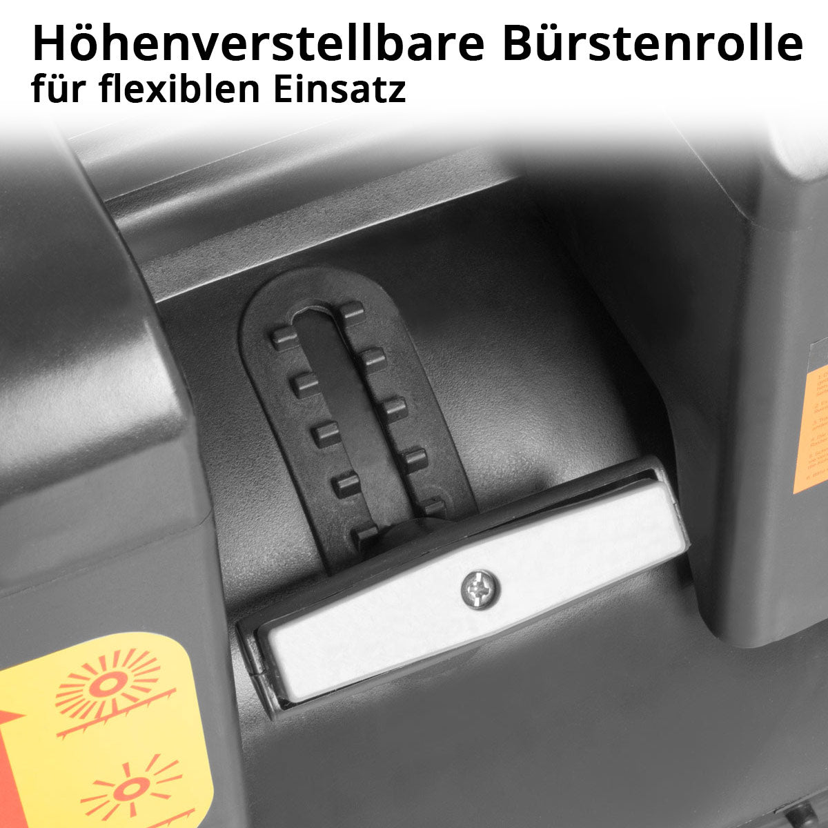 STAHLWERK Kehrmaschine SLW-55 ST mit 1000 mm Kehrbreite, 55 l Fassungsvermögen und 5 l Wassertank für Trocken- und Nassreinigung, Handkehrmaschine / Feucht-Bodenkehrmaschine mit doppeltem Bürstenkopf
