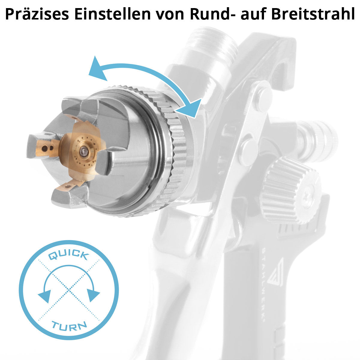 STAHLWERK Düsensatz 1,7 mm Düse für Lackierpistole / Spritzpistole / Sprühpistole / Spraypistole