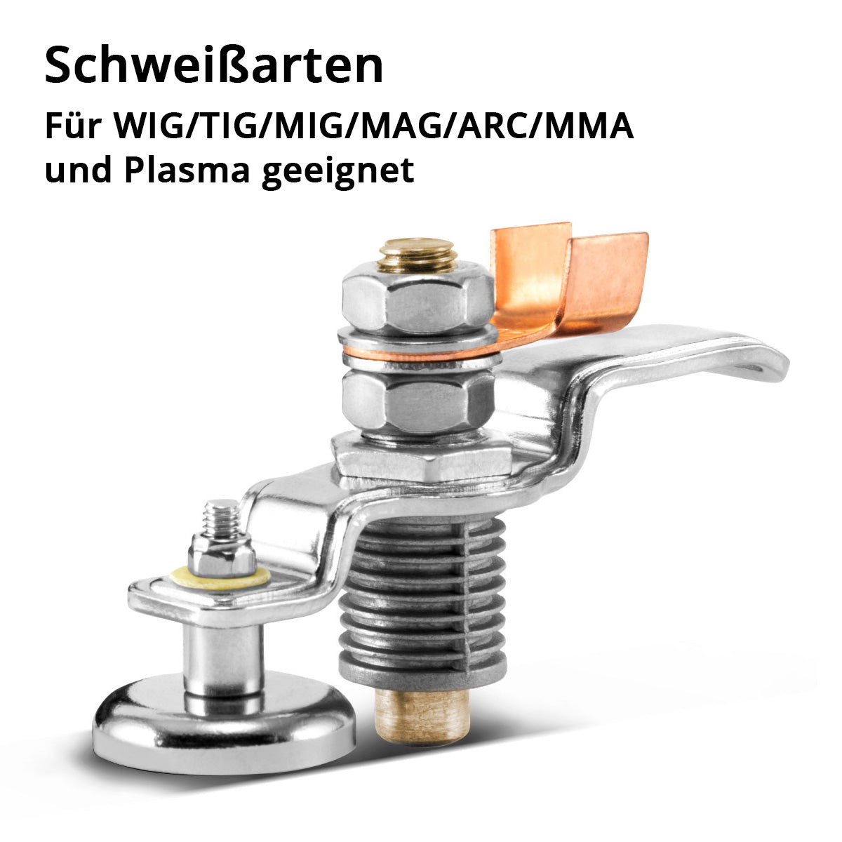 Pince de mise à la terre magnétique en acier EC-300 ST / MASSELEMME / MASSEMAGNET pour les appareils de soudage et le couteau à plasma jusqu'à 300 A