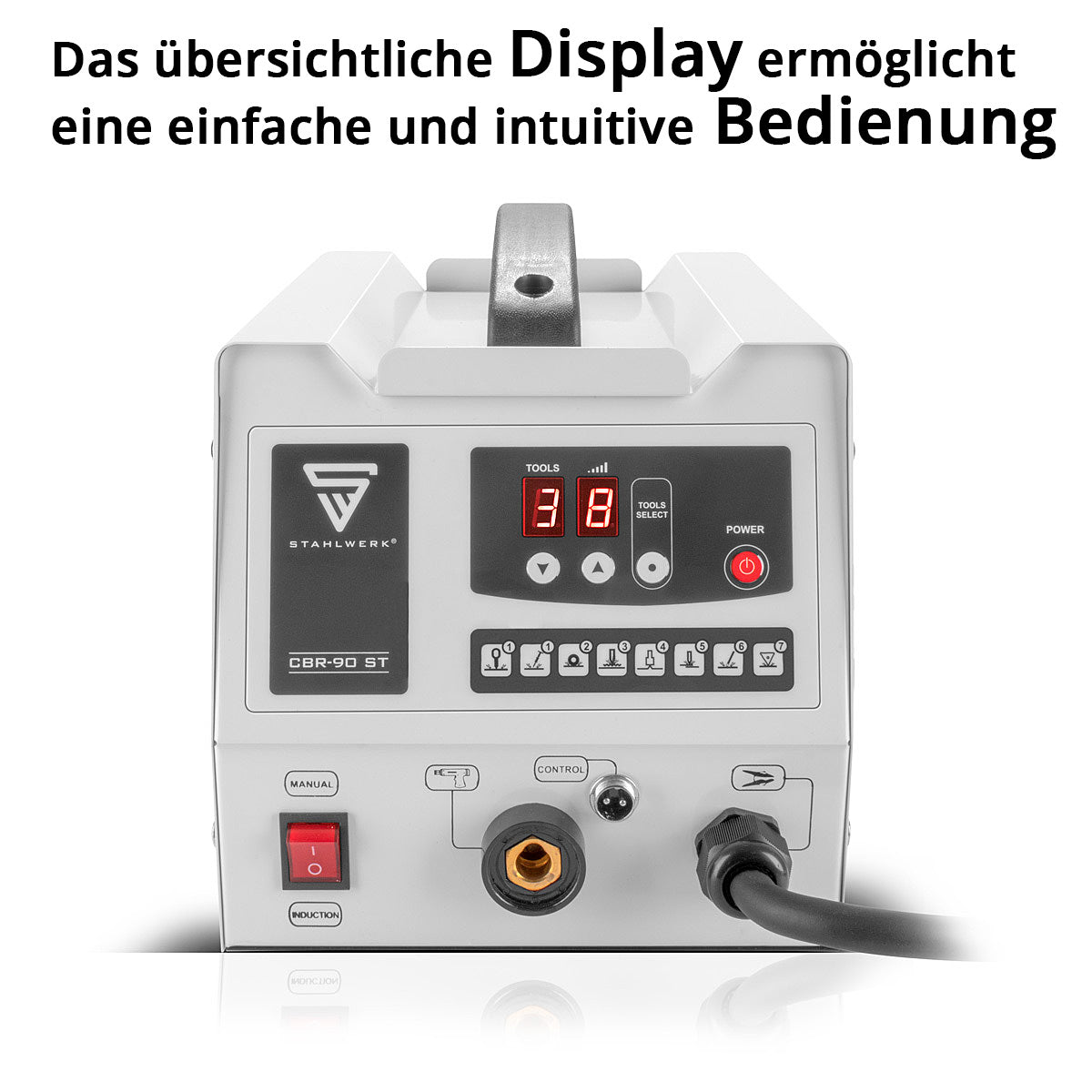 STAHLWERK Ausbeulspotter CBR-90 ST mit 3.000 W und 230 V Smart Repair Ausbeul-Set / Dellenlifter / Punktschweißgerät / Ausbeulwerkzeug / Schweißpistole zur professionellen Reparatur von Kfz Karosserien