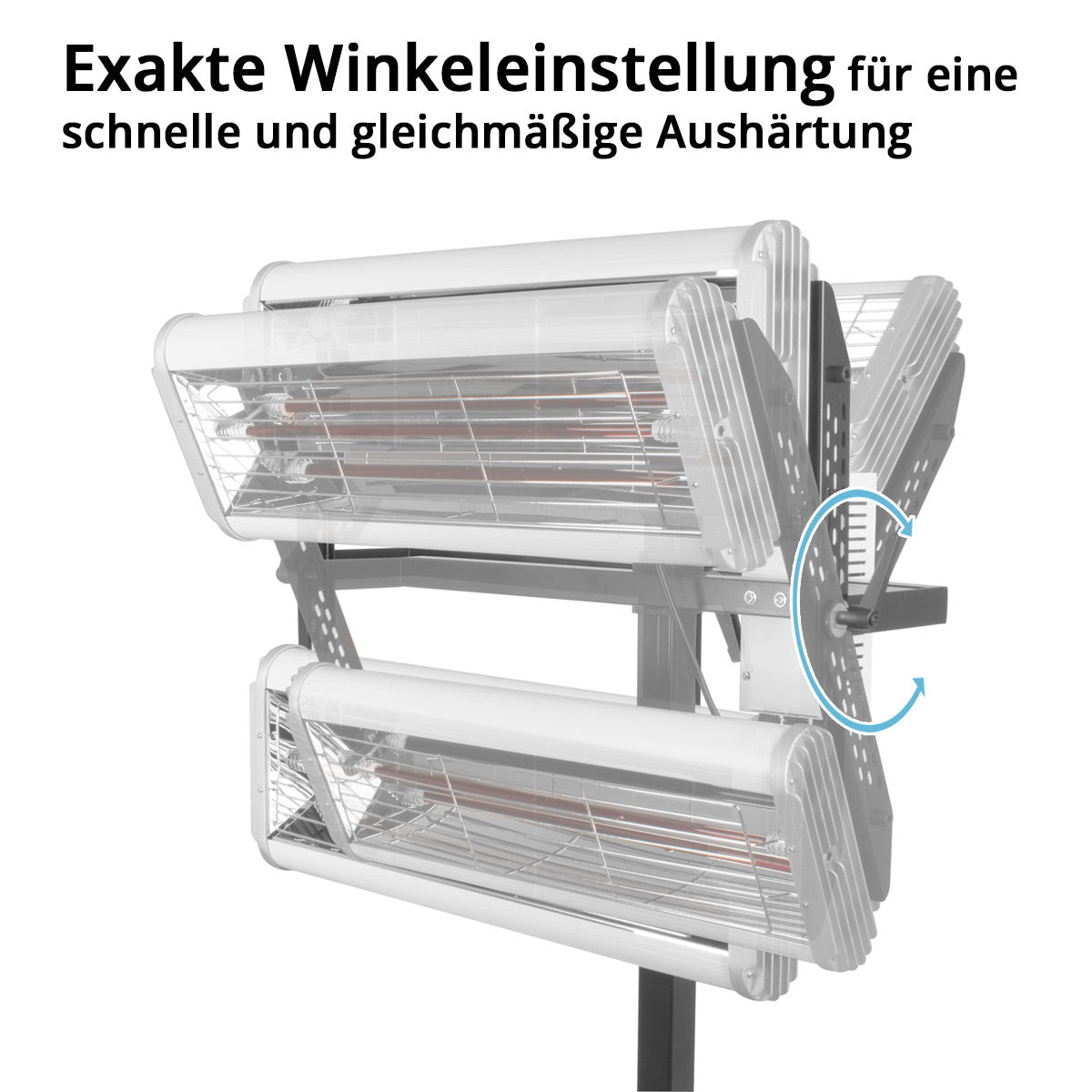 STAHLWERK Infrarot Lacktrockner IL-2400 ST mit 2.400 Watt und Stativ, leistungsstarker Infrarottrockner / IR Strahler / IR Trockner zum professionellen Trocknen von Autolack, Grundierungen uvm.