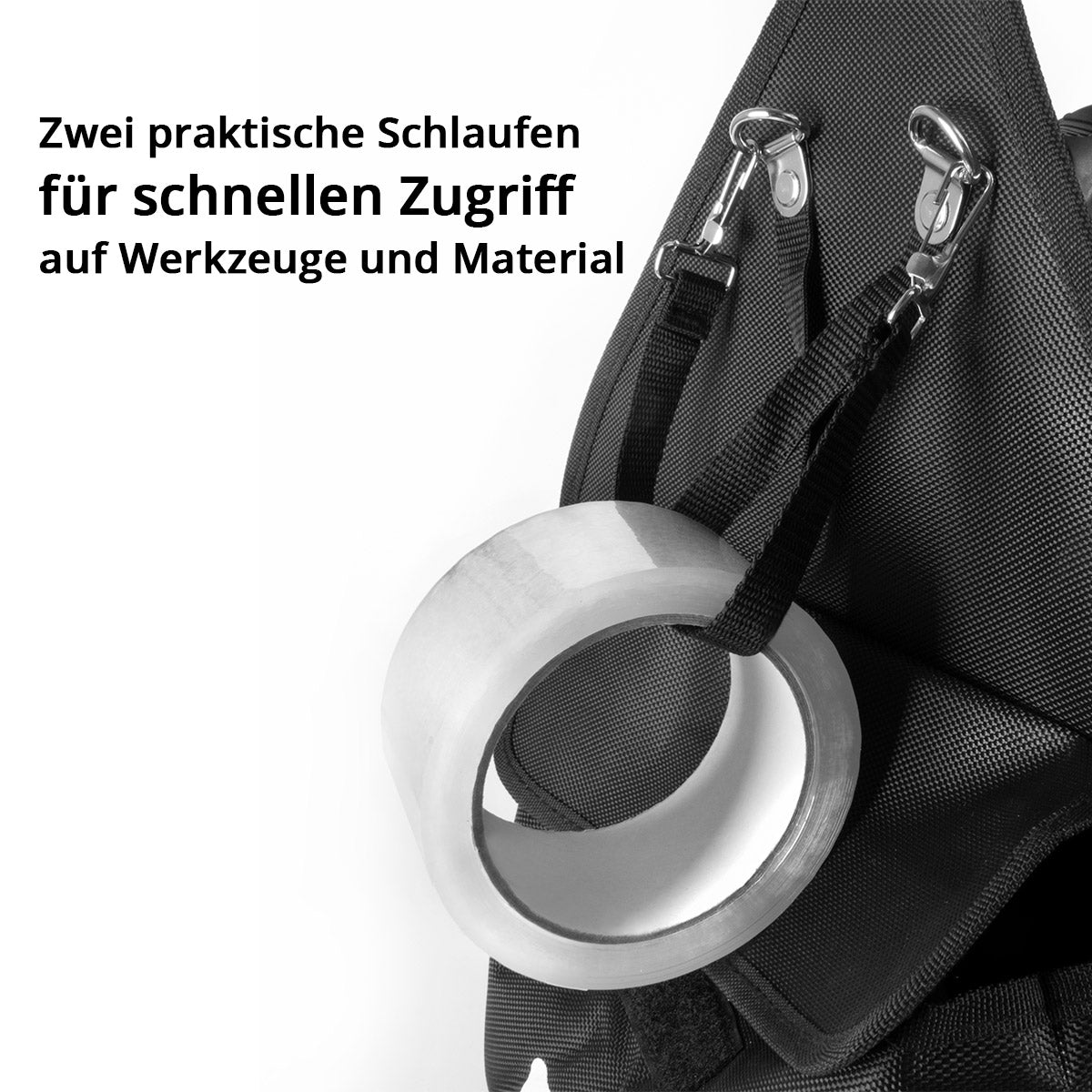 Borsa per utensili Stahlwerk con 11 tasche esterne e 2 grandi compartimenti interni con 5 tasche interne, robusto custodia per assemblaggio / borsa per utensili con manico e tracolla in tessuto durevole in poliestere