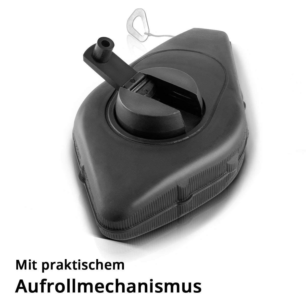 STAHLWERK Schlagschnur Set 15 m bestehend aus Markierungsschnur / Maurerschnur / Schlagschnurgerät mit schlagfestem Gehäuse, Wasserwaage und 113 g Schlagschnurkreide