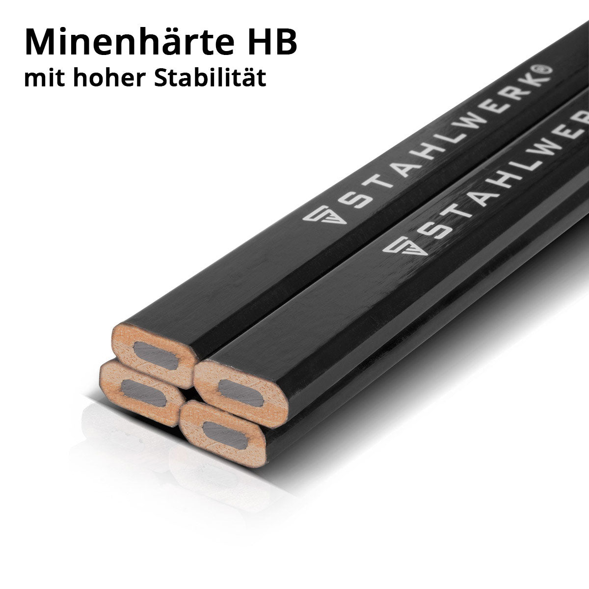 Steelworks Zimmermannsletfift Juego de 5 partes 180 mm (7 ") 4 ovales, medios dones (HB) lápices de construcción que incluyen el afilador con tiras de molienda para construcción, nave y bricolaje