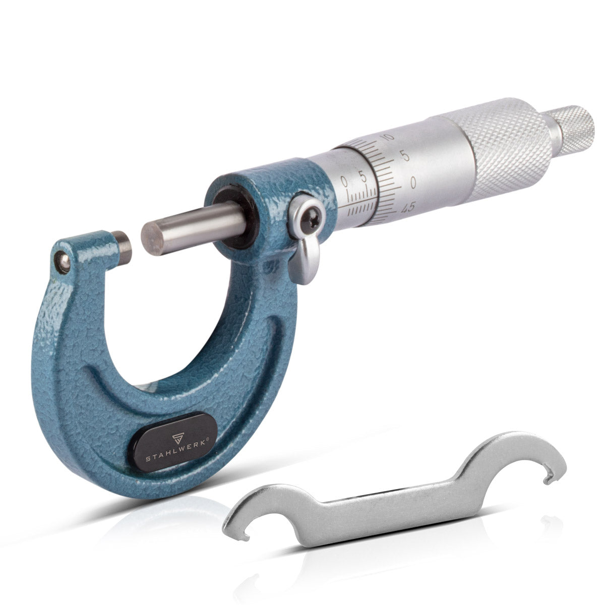 STAHLWERK Bügelmessschraube mit 0-25 mm Messbereich DIN 863 Mikrometer / Messschraube/ Mikrometerschraube