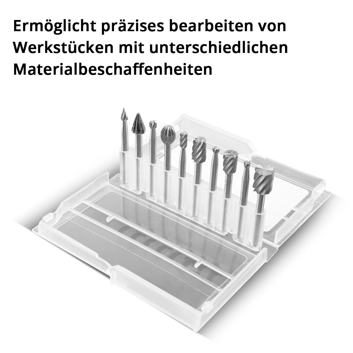 STAHLWERK Fräser-Set für Multifunktionswerkzeuge aus hochwertigem HSS-Stahl 10-teilig