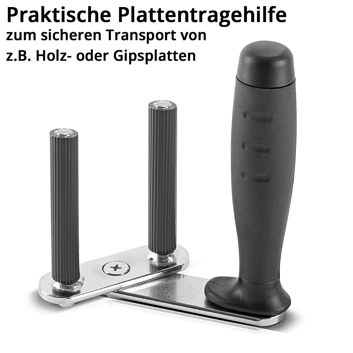 Steelworks plate application aid 2er set, stainless steel plate handle / plate carrier / plate lifter with non -slip handle for the safe transport of drywall walls and plates