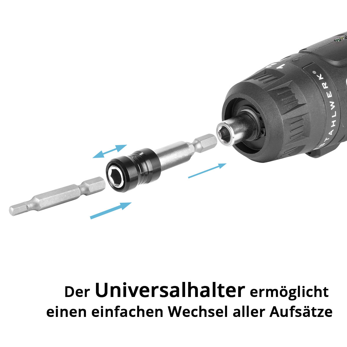 STAHLWERK 28-teiliges Schraubendreher-Bit-Set mit Sechskant-Schaft für Akkuschrauber, Bitsatz und Stecknusssatz aus Chrom-Vanadium inklusive Transportbox | Schraubenzieher Set | Steckschlüsselsatz