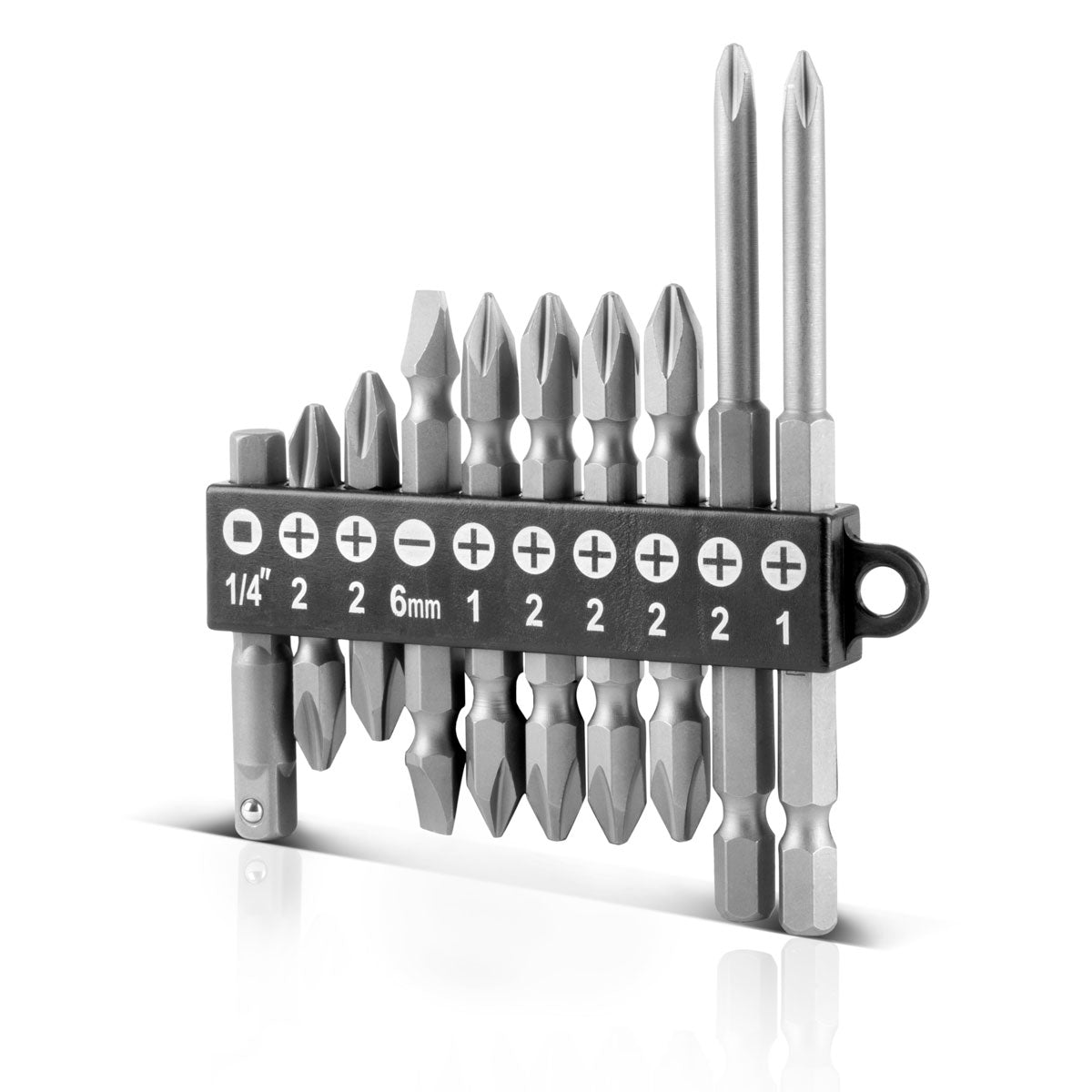 STAHLWERK 28-teiliges Schraubendreher-Bit-Set mit Sechskant-Schaft für Akkuschrauber, Bitsatz und Stecknusssatz aus Chrom-Vanadium inklusive Transportbox | Schraubenzieher Set | Steckschlüsselsatz