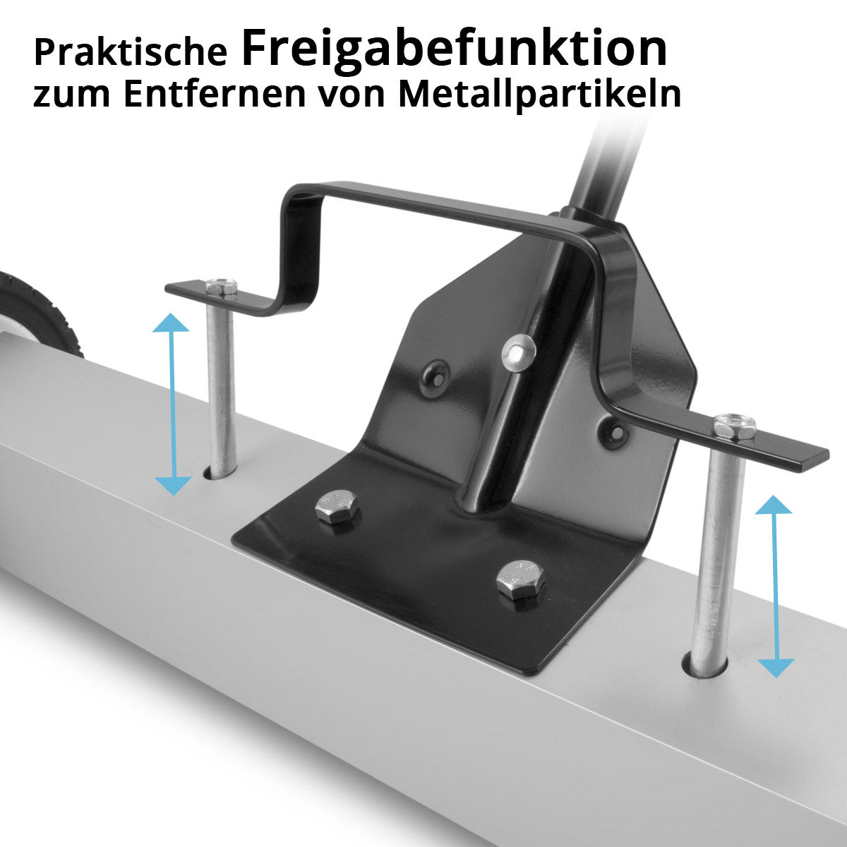 STAHLWERK Magnet-Bodenkehrer MBK-24 ST mit 610 mm Breite und 17,5 kg Fassungsvermögen, Magnetbesen / Spänesammler / Magnetische Kehrmaschine für Metallspäne, Schrauben, Nägel und andere magnetische Kleinteile
