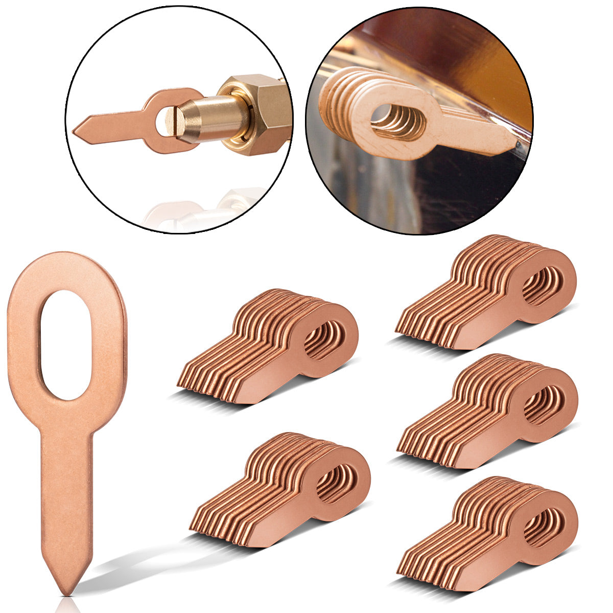 STAHLWERK Anschweißösen 50er Set, Smart Repair Zubehör für Ausbeulspotter / Dellenlifter / Punktschweißgerät / Ausbeulwerkzeug zur professionellen Reparatur von Kfz Karosserien