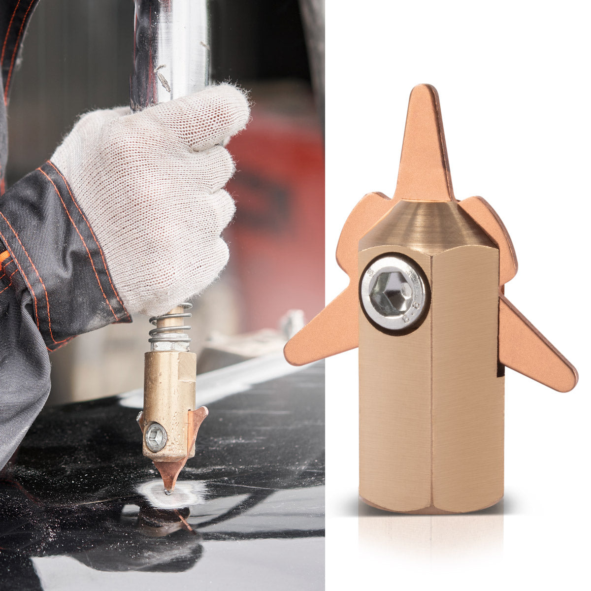 STAHLWERK Elektrodenhalter für Ausbeulsterne, Smart Repair Zubehör für Ausbeulspotter / Dellenlifter / Punktschweißgerät / Ausbeulwerkzeug zur professionellen Reparatur von Kfz Karosserien