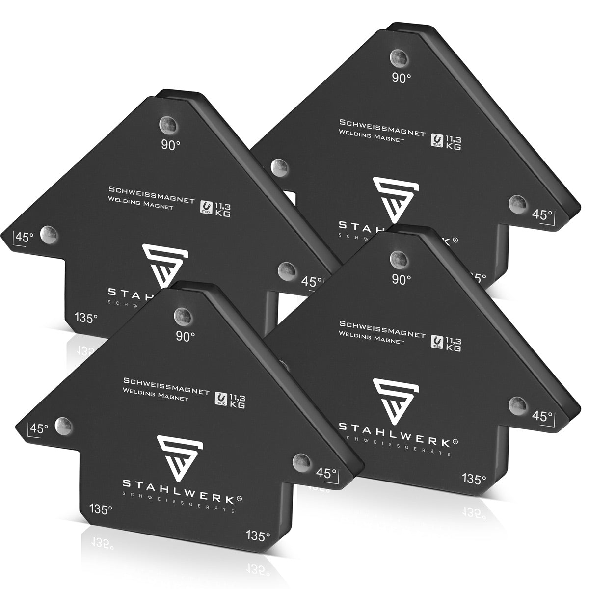 Steelworks 4 Set Magnet welding angle 11.3 kg | 25 LBS practical welding magnet | Magnetic angle | Welding positioners with strong adhesion