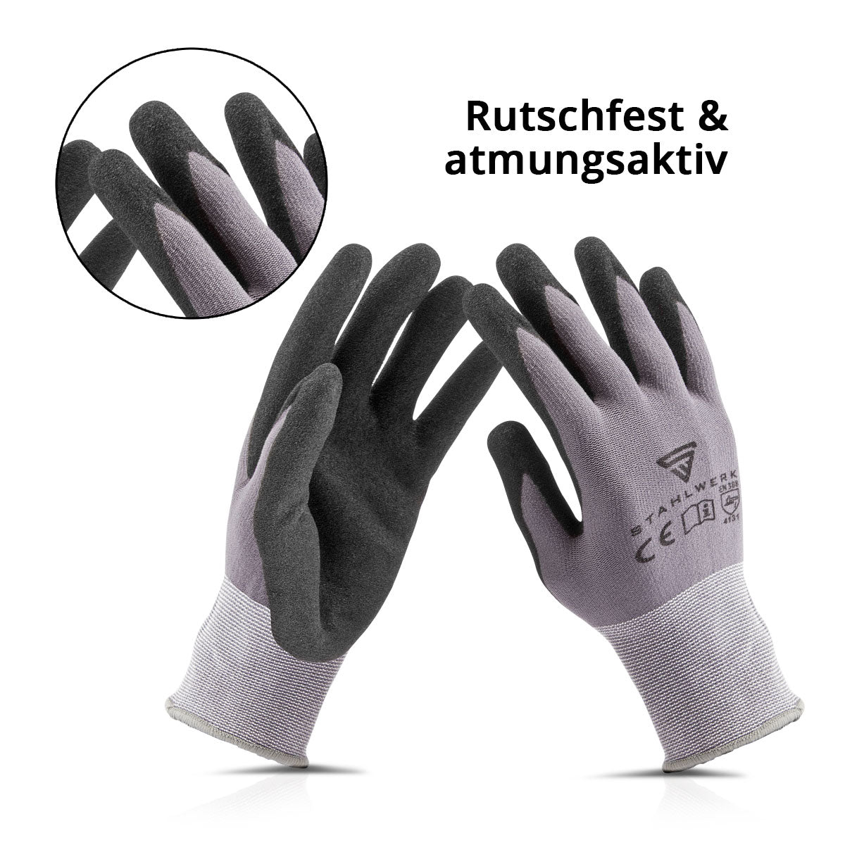 Aciler les moulins et assemblage des chaussures à main taille l 10 pack / vêtements de protection / robuste et port dur à partir du caoutchouc nitrile