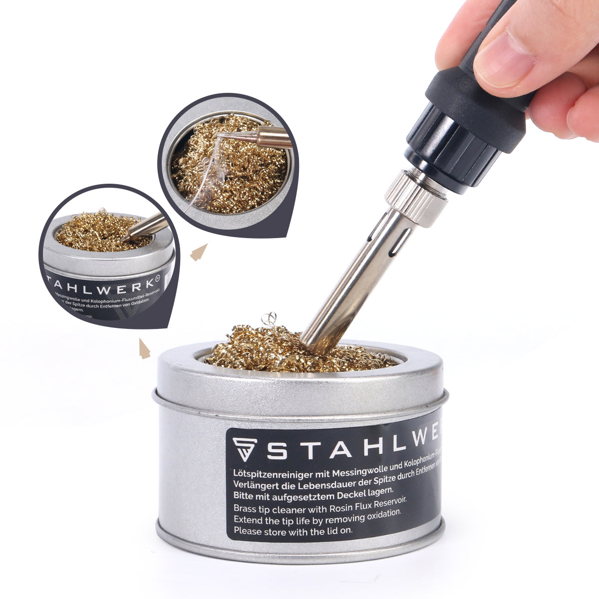Acciaio Lötzubaur Set con saldatura in pasta di saldatura per saldatura in ferro di ferro 150 g