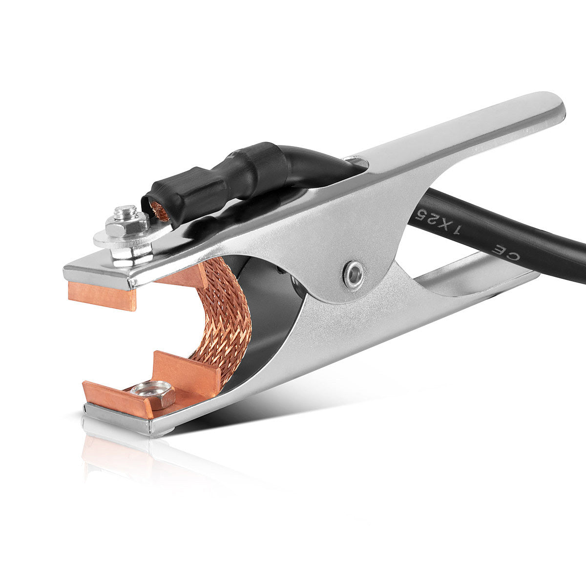 Steelworks Mass pliers up to 300 A mass cleme | Equipment clamp including 8 m welding cable | Mass cable with 25 mm² and 13 mm plug