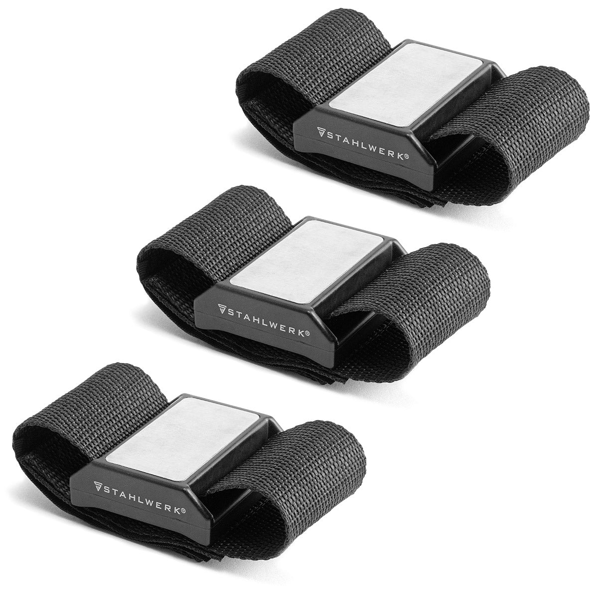 STAHLWERK Magnetarmband für Schrauben und Kleinteile 3er Set