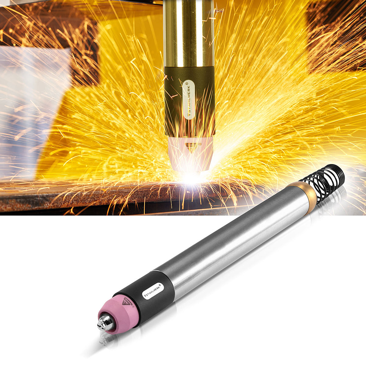 Steelwork P60 CNC burner with stainless steel housing and high -quality brass head for plasma cutter burners
