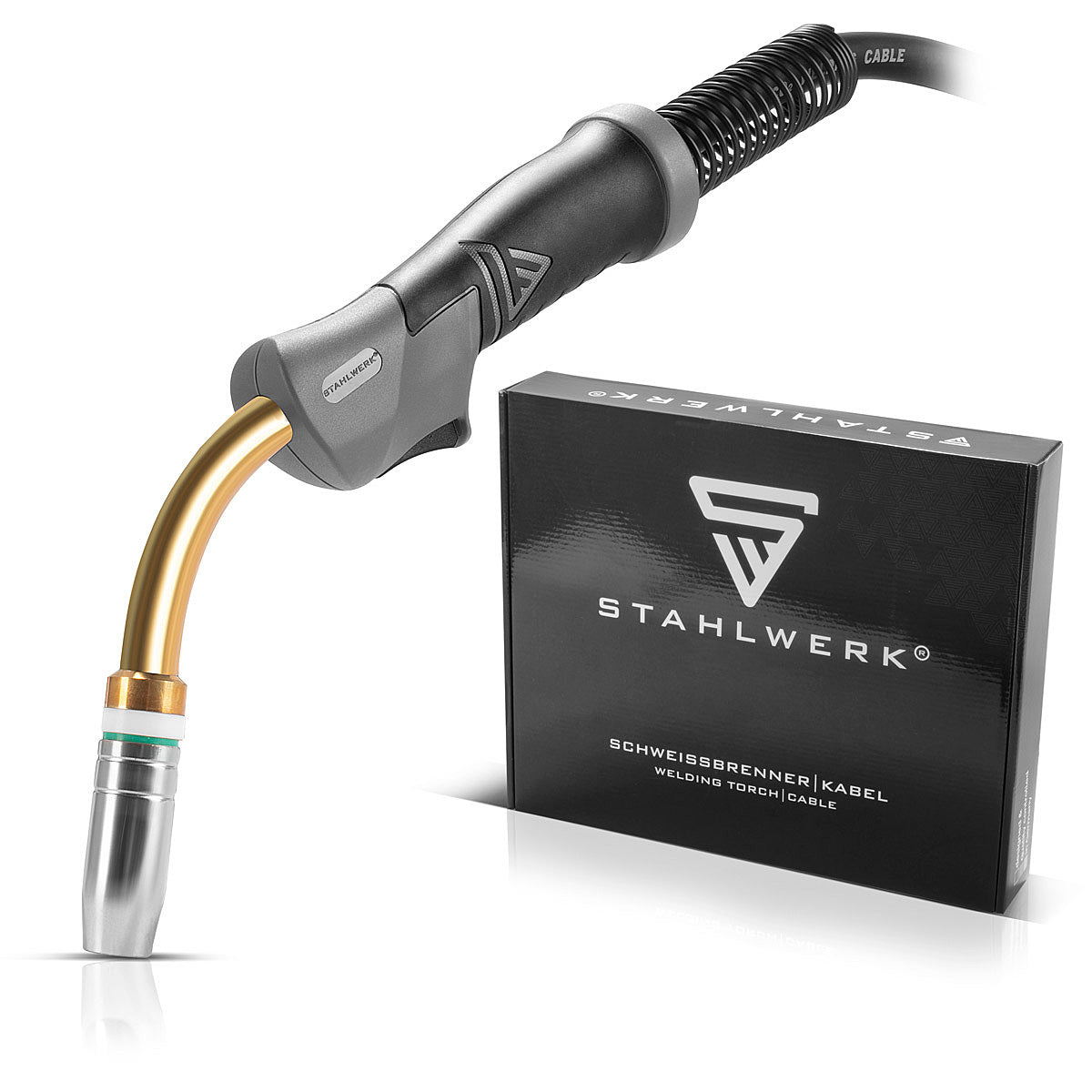 Stahlwerk Mig Mag-Weiss Burner AK25/MB25 per alluminio con 3 metri di pacchetto di tubi e anima di carbonio, nonché connessione Central Euro