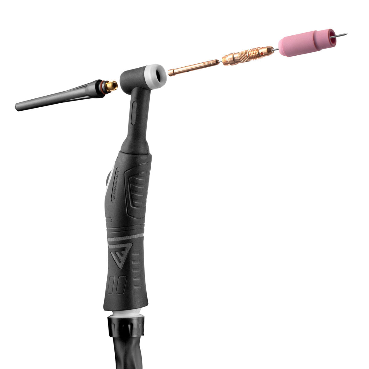 Steelworks WIG welding burner WP-26 with 8 meters of hose package up to 200 A, gas-cooled, 2-pin / Wig Brenner / Wig welding
