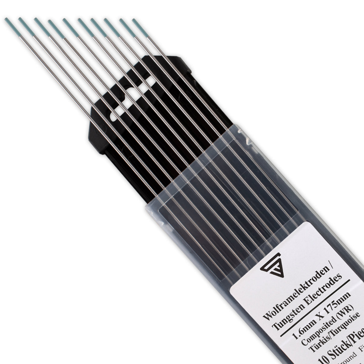 Steelwork tungsten electrodes / welding electrodes Wr turquoise 1.6 x 175 mm practical 10 set