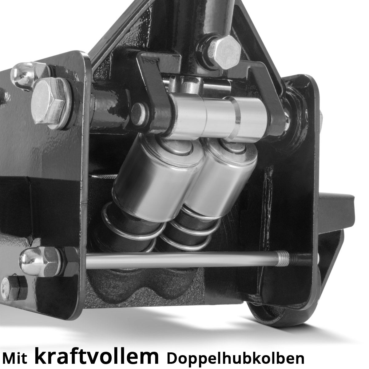 STAHLWERK Hydraulischer Wagenheber WHF-30 ST mit 3 t Tragkraft und Doppelhubkolben, Hubbereich 75-510 mm extra flacher Rangierwagenheber | Autoheber für Kfz Reifenwechsel