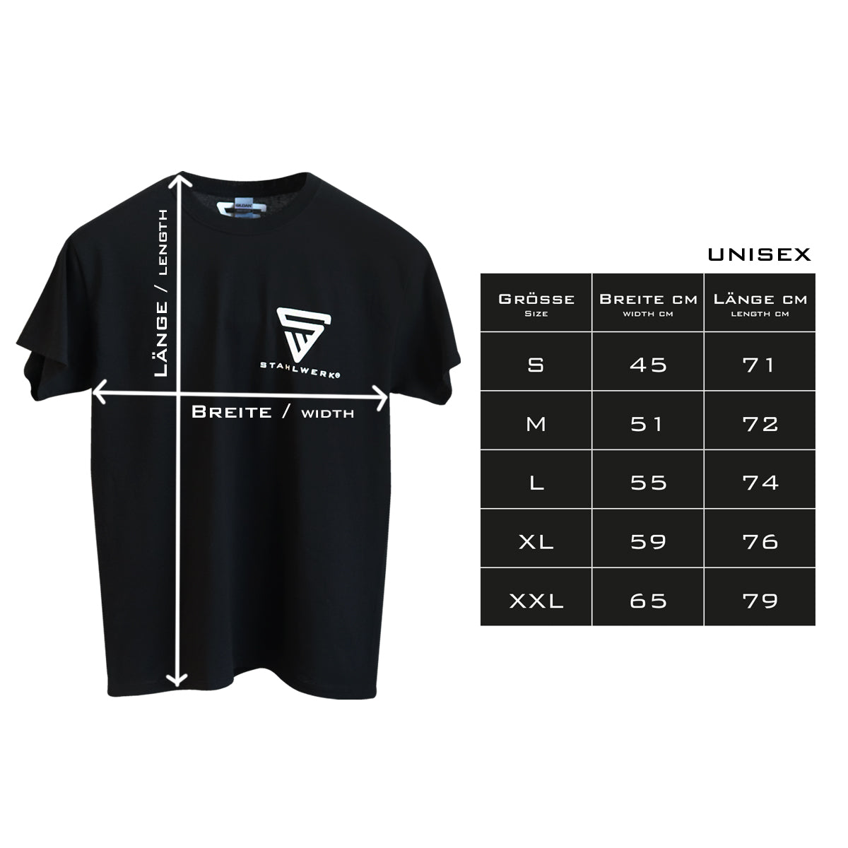 T-shirt en acier T-shirt S chemise à manches courtes avec imprimé logo en 100% coton